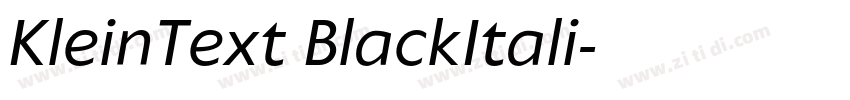 KleinText BlackItali字体转换 KleinText BlackItali字体转换